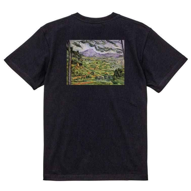 芸術系半袖Tシャツ【セザンヌ「サント・ヴィクトワール山」】おもしろTシャツ　ネタTシャツ