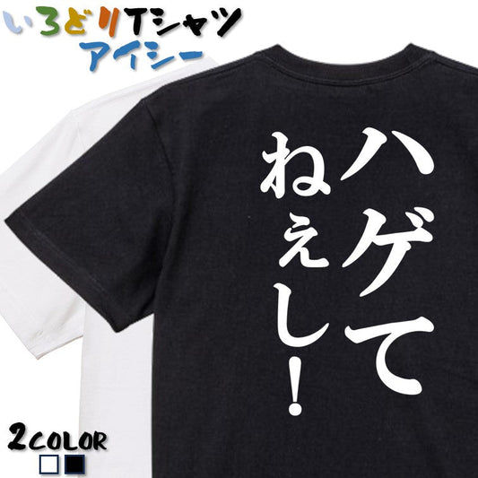 明朝体ハゲ系半袖Tシャツ【ハゲてねぇし！(明朝体)】おもしろTシャツ　ネタTシャツ