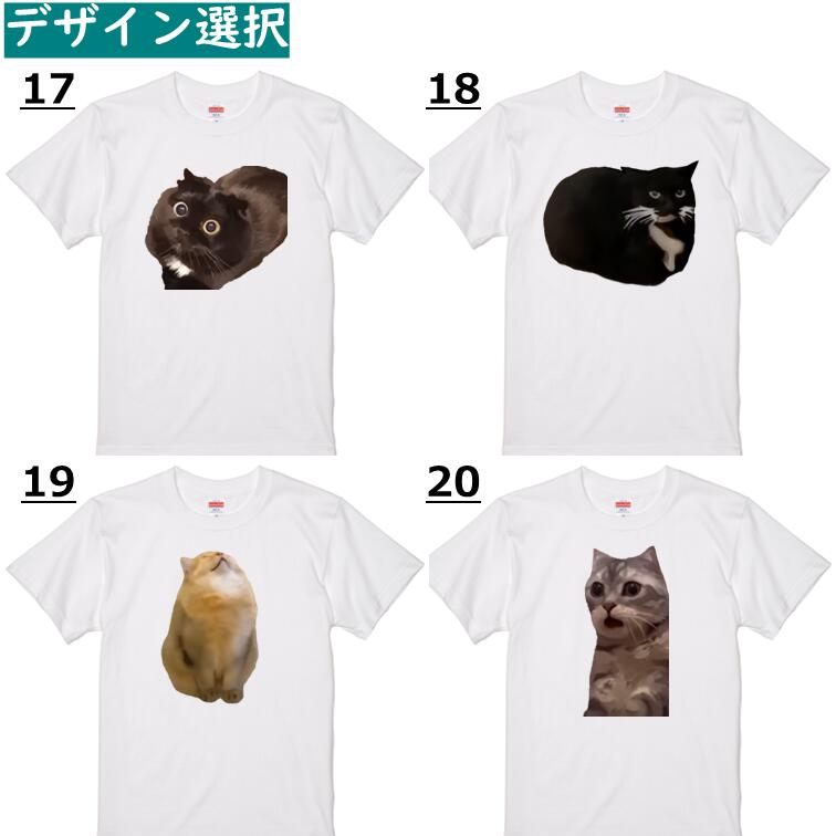 猫ミーム半袖Tシャツ【選べる２６種おもしろ猫ミームＴシャツ】おもしろTシャツ　ネタTシャツ　チピチャパ　ハッピーハッピー　うるさいヤギ　hah は？ バナナ猫