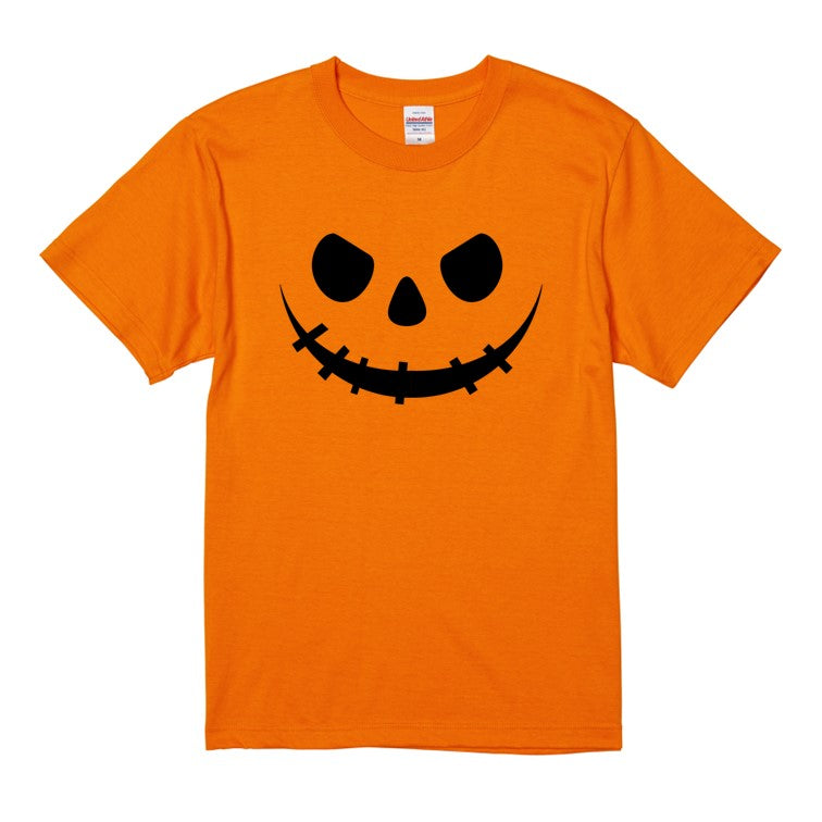 ハロウィンTシャツ半袖Tシャツ【ハロウィン縫い口つり目オバケ】おもしろTシャツ　ネタTシャツ