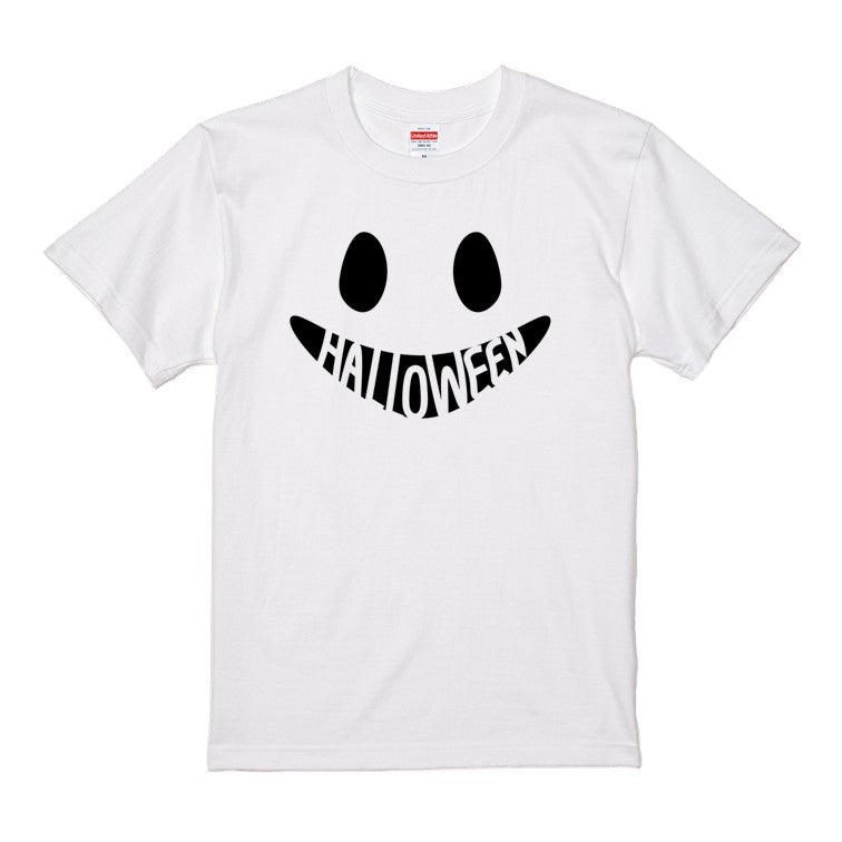 ハロウィンTシャツ半袖Tシャツ【ハロウィンオバケ口ロゴ】おもしろTシャツ　ネタTシャツ