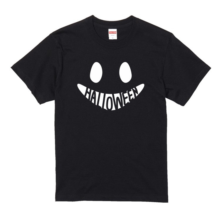 ハロウィンTシャツ半袖Tシャツ【ハロウィンオバケ口ロゴ】おもしろTシャツ　ネタTシャツ