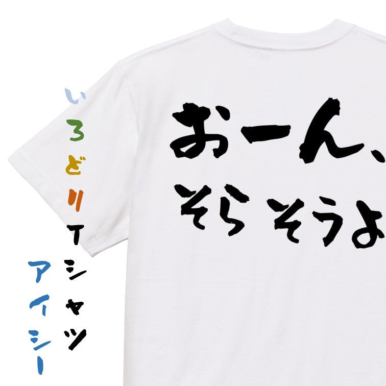 野球系半袖Tシャツ【おーん、そらそうよ】おもしろTシャツ　ネタTシャツ