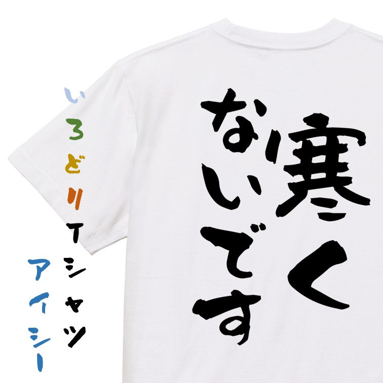 ネタ系半袖Tシャツ【寒くないです】おもしろTシャツ　ネタTシャツ