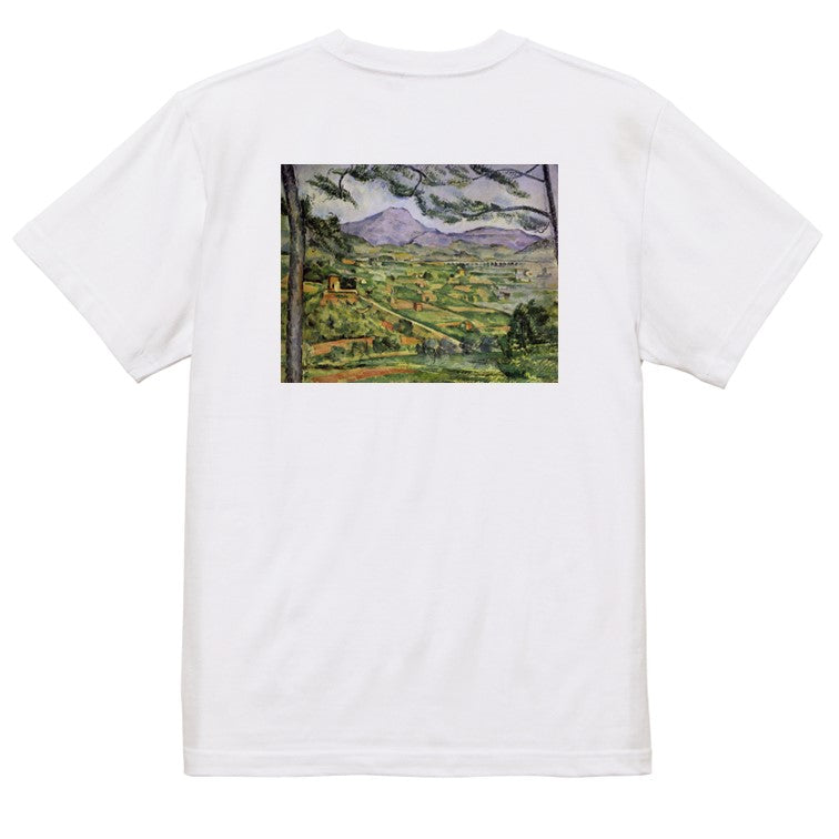 芸術系半袖Tシャツ【セザンヌ「サント・ヴィクトワール山」】おもしろTシャツ　ネタTシャツ