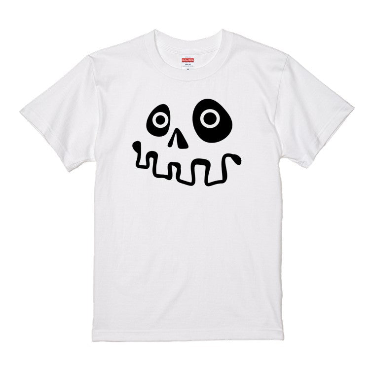 ハロウィンTシャツ半袖Tシャツ【ハロウィンスケルトンフェイス】おもしろTシャツ　ネタTシャツ