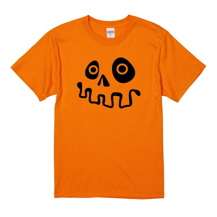 ハロウィンTシャツ半袖Tシャツ【ハロウィンスケルトンフェイス】おもしろTシャツ　ネタTシャツ