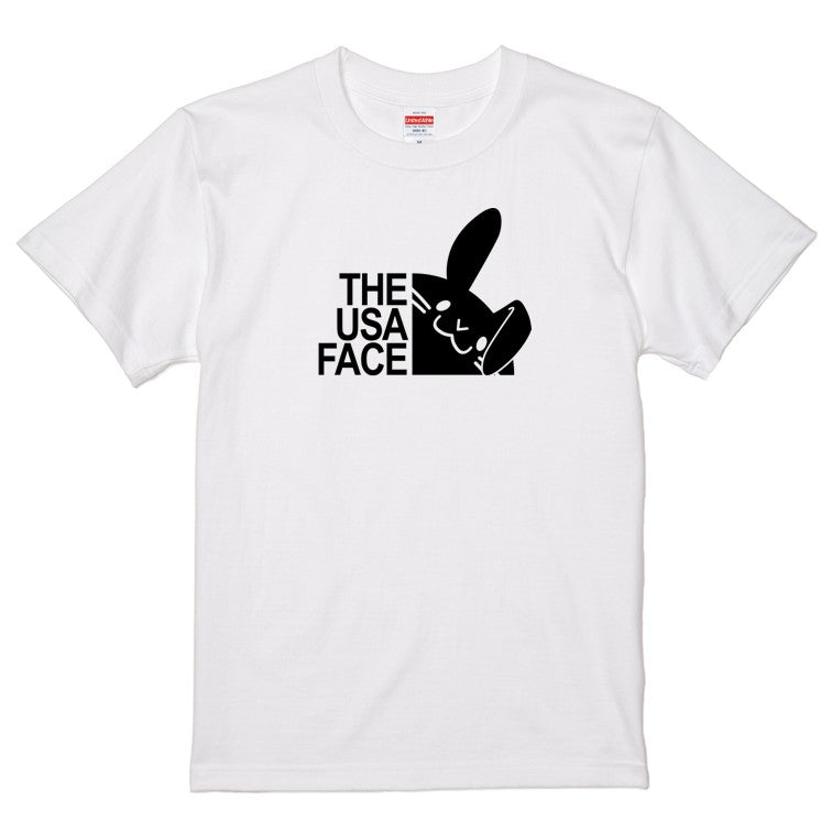 イラスト系半袖Tシャツ【THE USA FACE Tシャツ】おもしろTシャツ　ネタTシャツ