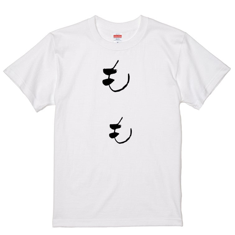 ゆる文字食べ物系半袖Tシャツ【もも(ゆる文字)】おもしろTシャツ　ネタTシャツ