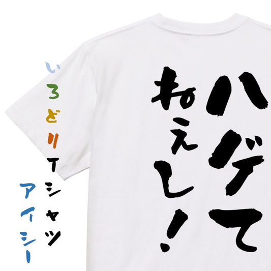 ハゲ系半袖Tシャツ【ハゲてねぇし！】おもしろTシャツ　ネタTシャツ