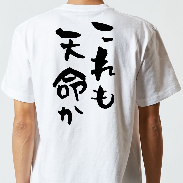 歴史系半袖Tシャツ【これも天命か】おもしろTシャツ　ネタTシャツ
