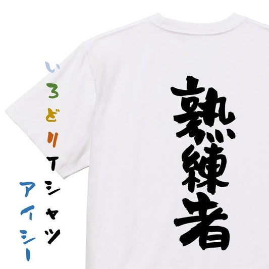 ポジティブ系半袖Tシャツ【熟練者】おもしろTシャツ　ネタTシャツ